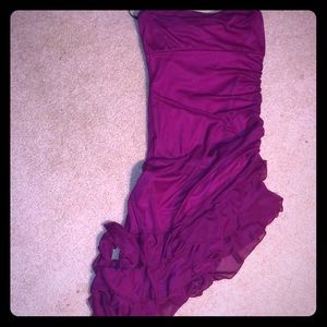 Fuchsia shoulder strap dress